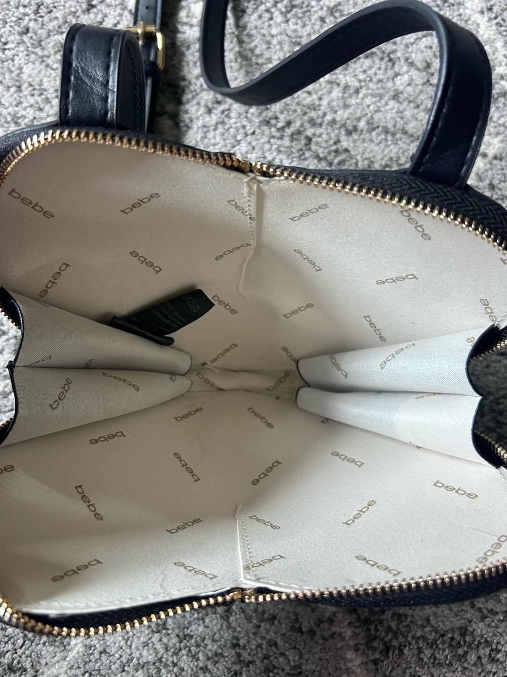 bebe Black Heart-Shaped Crossbody with Gold Hardware - Picture 8 of 8